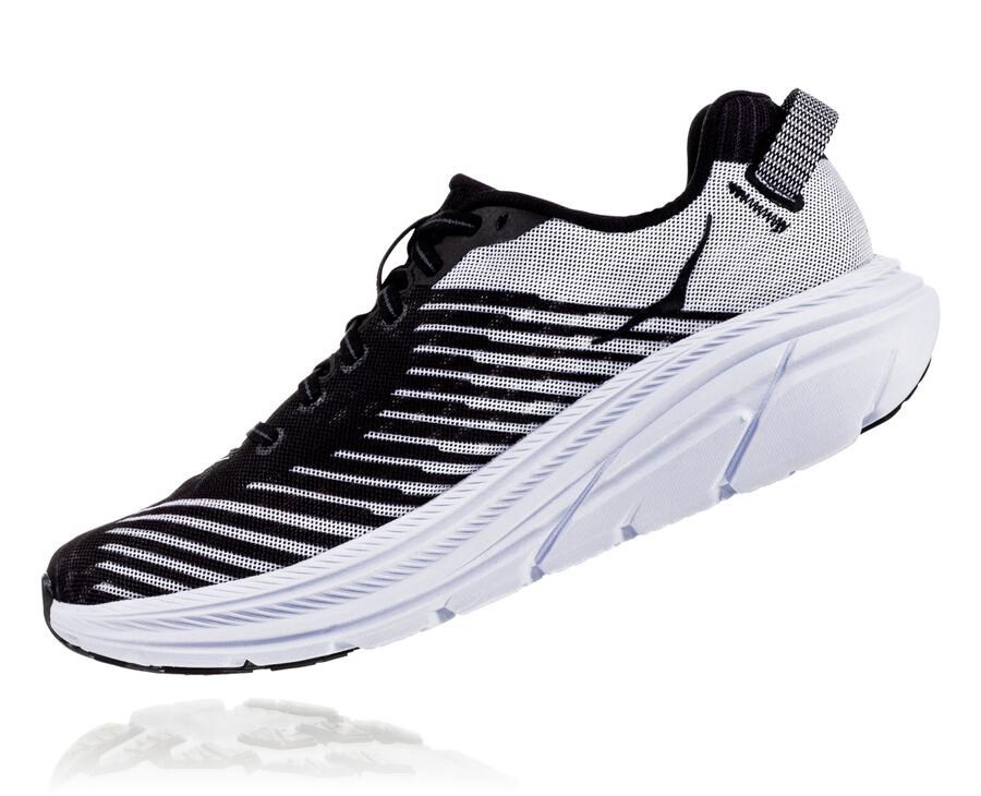 Hoka One One Running Shoes Mens Black/White - Rincon - 94165YSCO